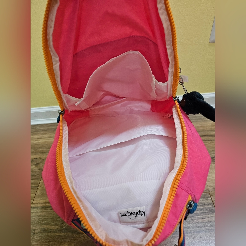 Kipling Seoul Flash Pink Chain backpack, large - Picture 8 of 13